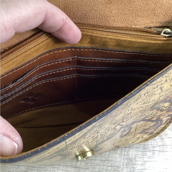 Patricia Nash Brinlee Saddle European  Map Crossbody Bag+ MATCHING COIN PURSE - Picture 6 of 12